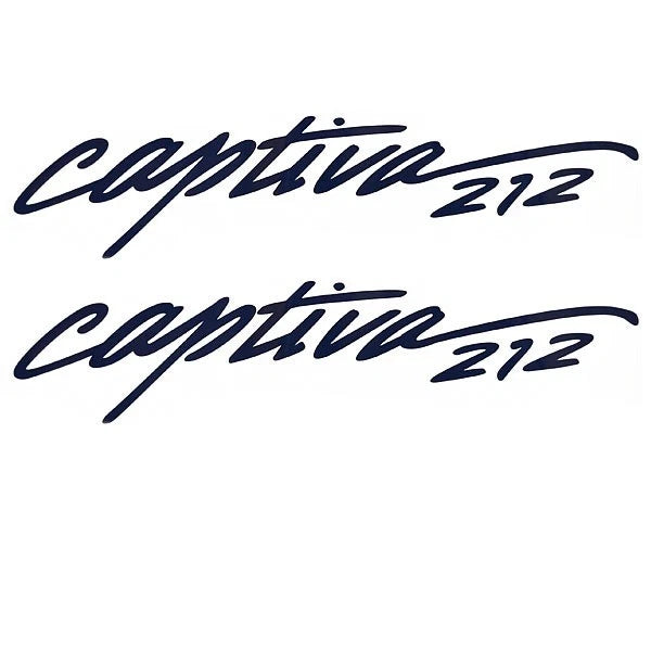 Rinker Boat Decals VS812302-01BL - Captiva 212 Blue Stickers (pair)