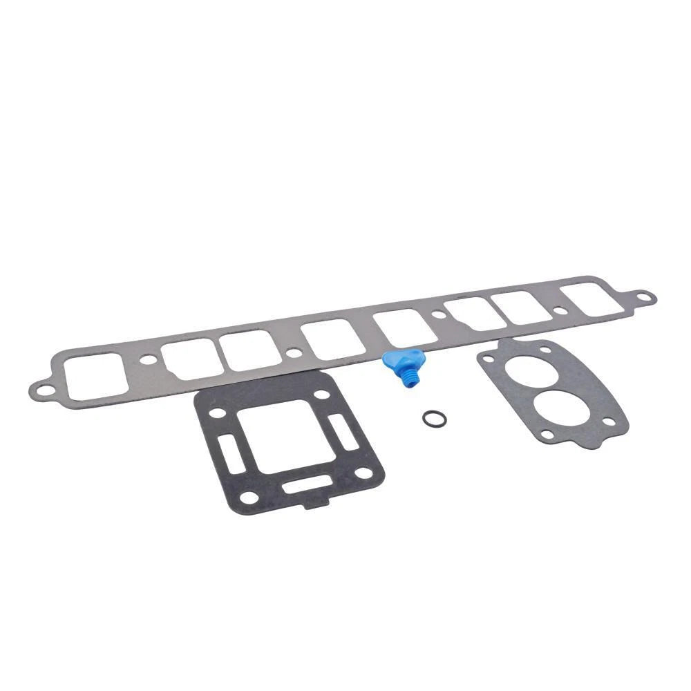 Gasket and Drain Plug Exhaust Manifold Kit Fit Mercruiser MODEL 140 - INLINE 4