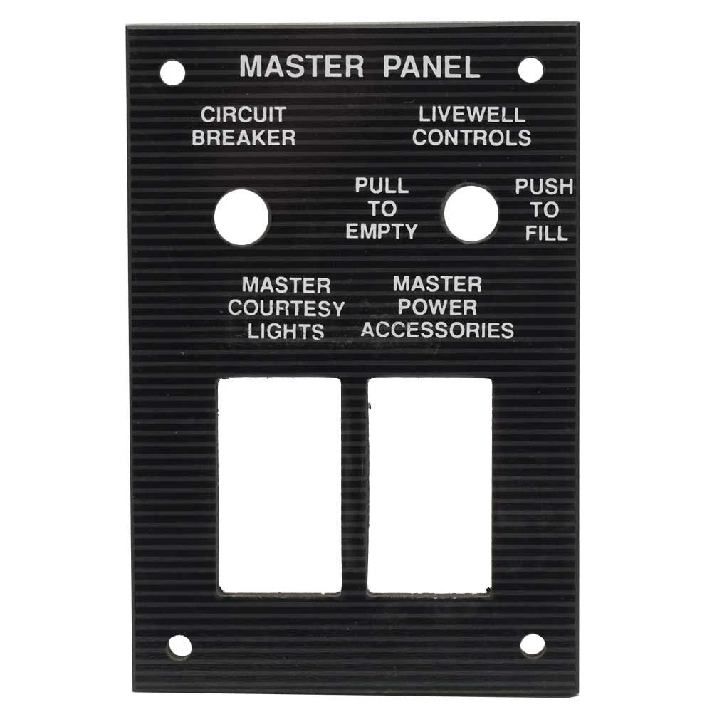 Bass CAT Boat Blank Master Switch Panel - 3 X 4 1/2 Inch Striped