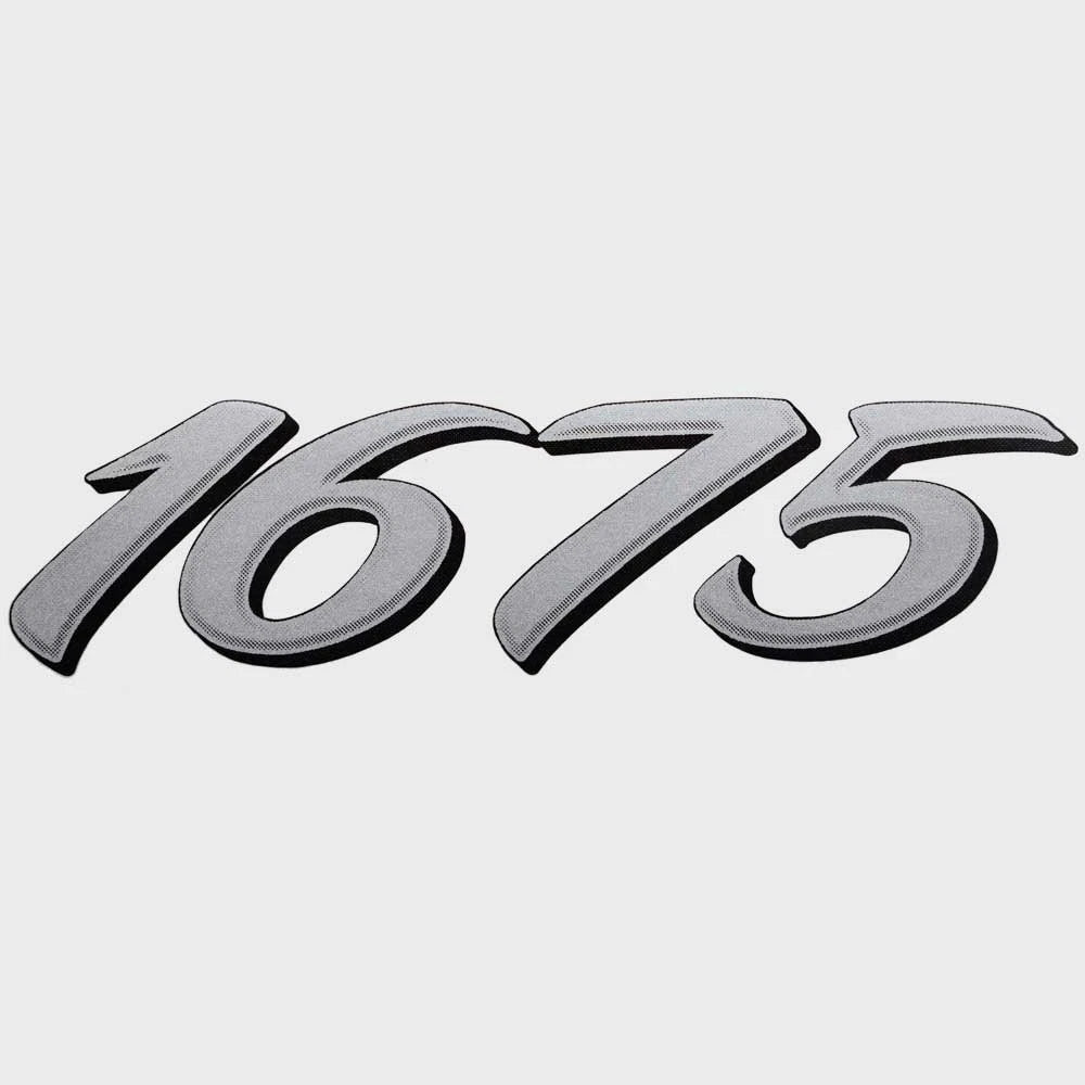 Lund Boat 1675 Decal 1986311 - Metallic Silver Black Sticker
