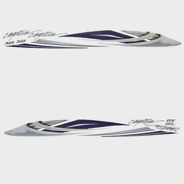 Rinker Boat Graphic Decals 218615 - 282 Captiva Gray Stickers (kit)
