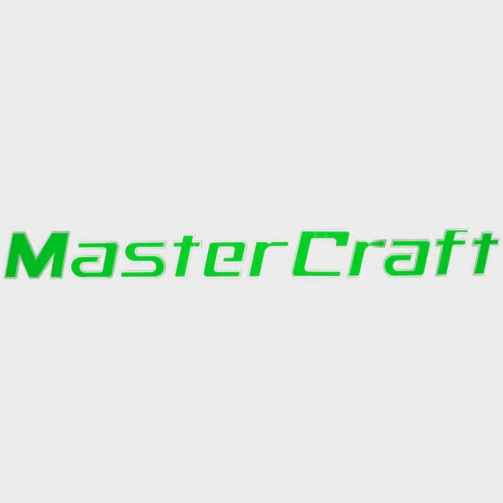 MasterCraft Boat Raised Emblem Decal 758008 - Logo Lime Green Sticker
