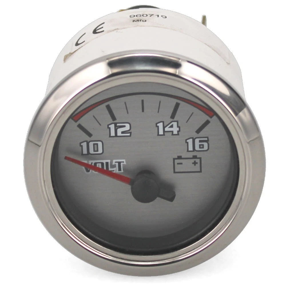 Ranger Boats Volt Gauge 960719 - 2 Inch Silver Gray