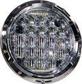 HARDDRIVE 7-inch LED Headlight 90W Chrome for V-Twin Motorcycles 3500/2400