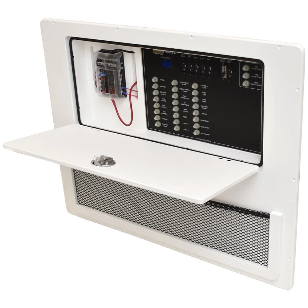 Blue Wave Boat Console Electrical Panel 2180-0531 - White 12V DC