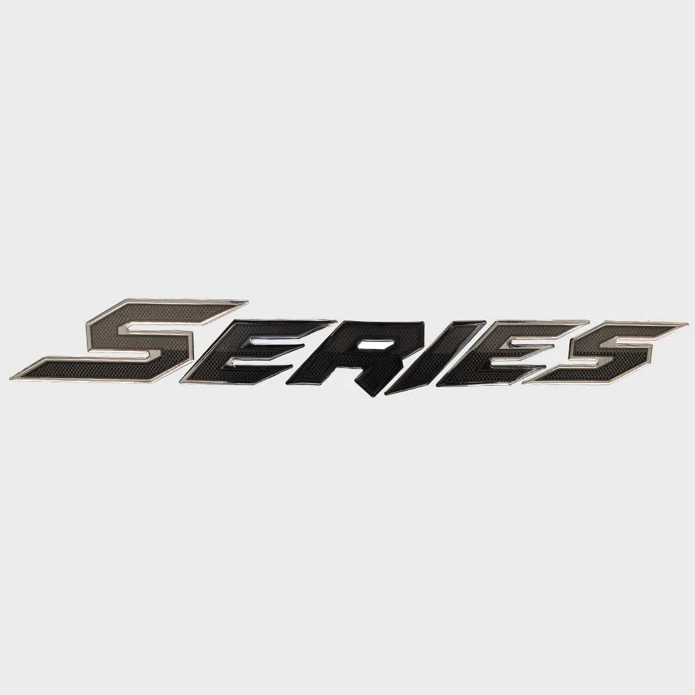 Supreme Boat Raised Decal U32530-02 - 21 X 2 1/2 Inch Metallic Black