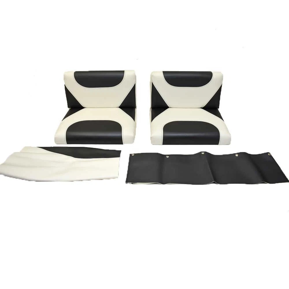 Alumacraft Boat Seat Cushion Set 22140008145 - White Charcoal (6 PC)