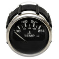 Faria Boat Temperature Gauge GPC612B - Larson Euro SS Black 2 Inch