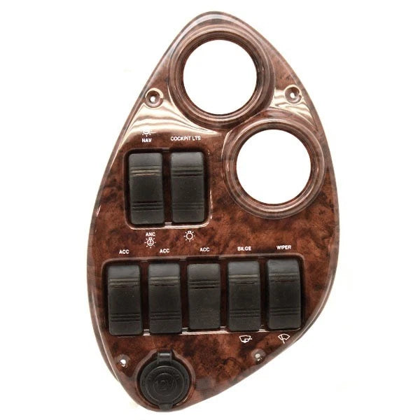 Four Winns Boat Switch Panel 025-2990 - 180 Horizon Woodgrain