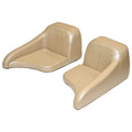Blue Wave Boat Bow Seat Cushions - High Back Beige (set of 2)