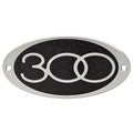 MasterCraft Boat Logo Emblem 559006 - 300 Aluminum 7 X 3 1/2 Inch
