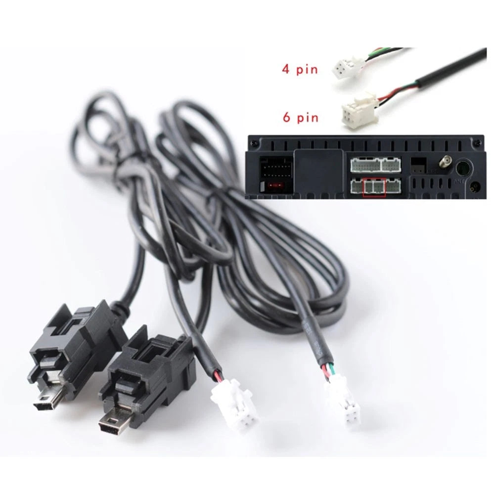 4 Pin 6 Pin USB Adapter Cable for Android Radio with USB Socket Main Unit