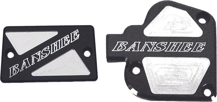 MODQUAD Throttle & Brake Cover Set Black Logo for Yamaha YFZ350 Banshee