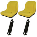 2 Yellow HIGH BACK SEAT with Pivot Rod Bracket Fits John Deere Fits Gator CS CX