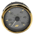 Faria Boat Speedometer Gauge SE9973A - 3 1/4 Inch Gold Gray