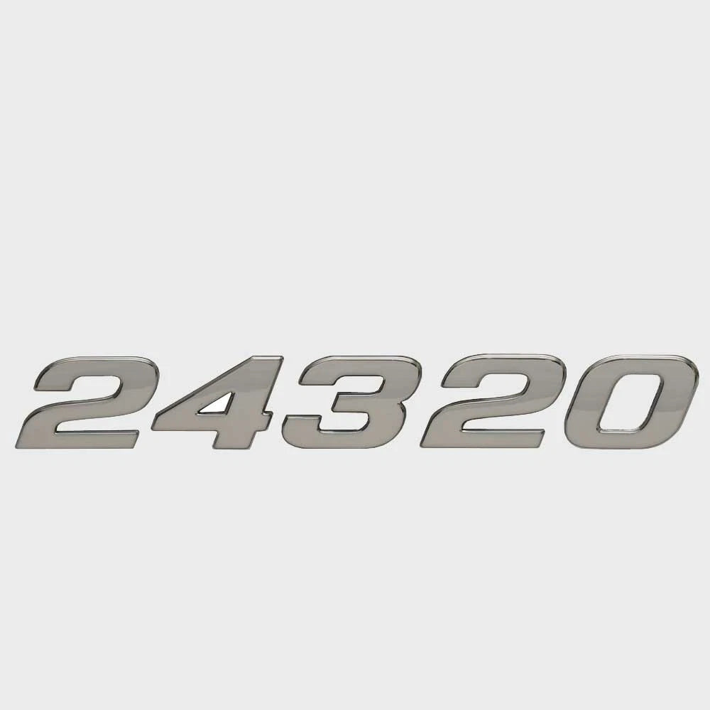 Chaparral Boat Raised Emblem Sticker Decal - SL24 Silver 10 Inch