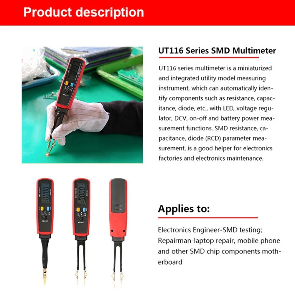 UT116C Professional Digital Multimeter for Advanced Component Analysis