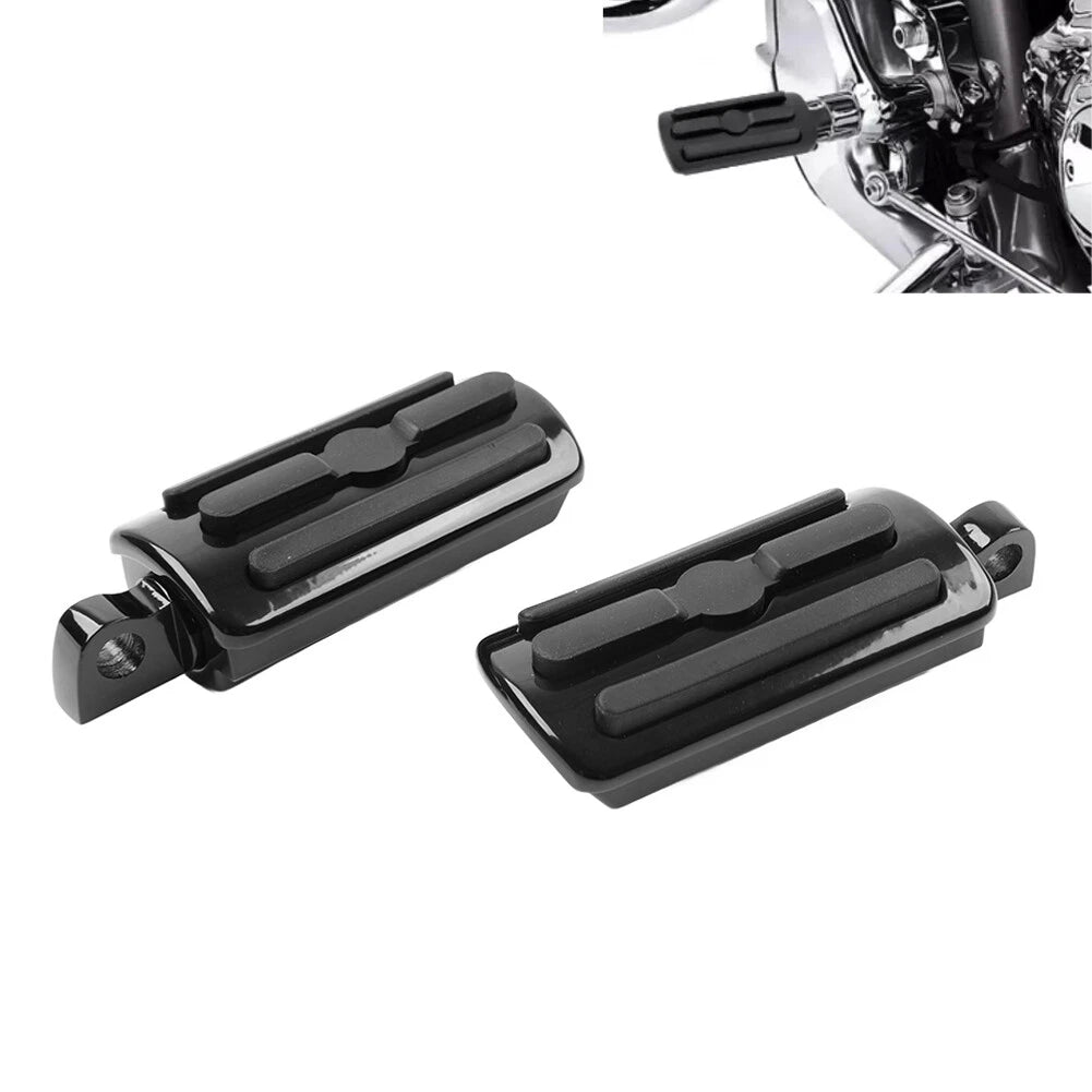US 2x10MM Highway Foot Pegs Footrest for Harley Davidson Touring Softail Black