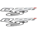 Tahoe Boat Raised Decals 166008 - Q8 SSi Silver White Stickers (pair)