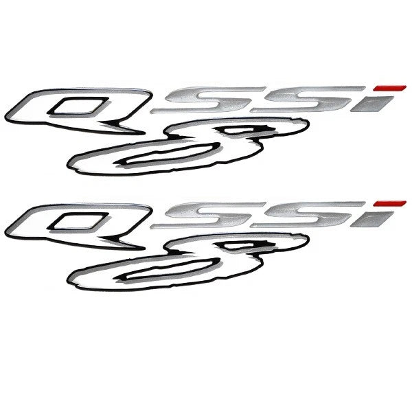 Tahoe Boat Raised Decals 166008 - Q8 SSi Silver White Stickers (pair)