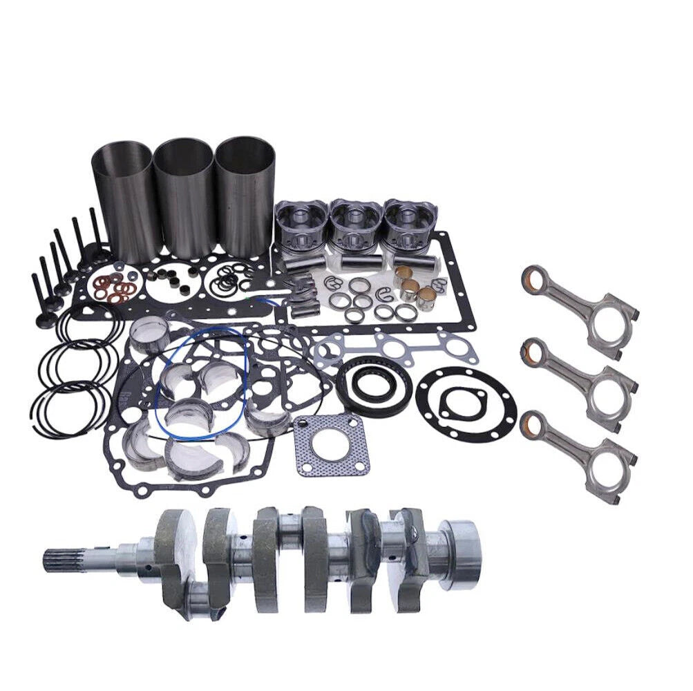 Overhaul Rebuild Kit & 3PCS Connecting Rod & Crankshaft for Kubota D902 Engine