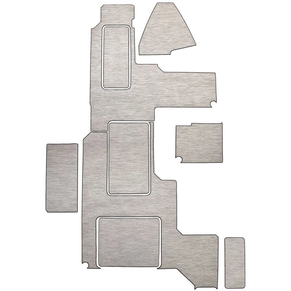 Cobalt Boat Snap-In Deck Mats 407442 - Gray - White Woven Vinyl (kit)