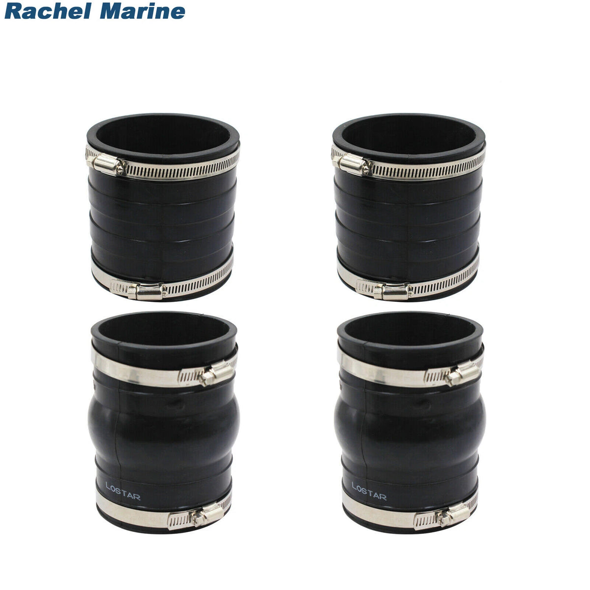 Exhaust Hose Bellows for OMC Volvo Penta 4.3/5.0/5.7L Upper Lower Rubber Coupler