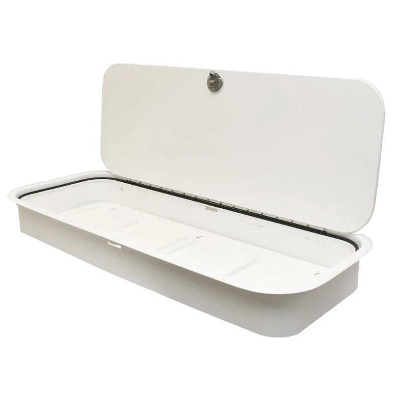 Hydrasports Custom Boat Battery Storage Box - 41 X 15 1/8 Inch White