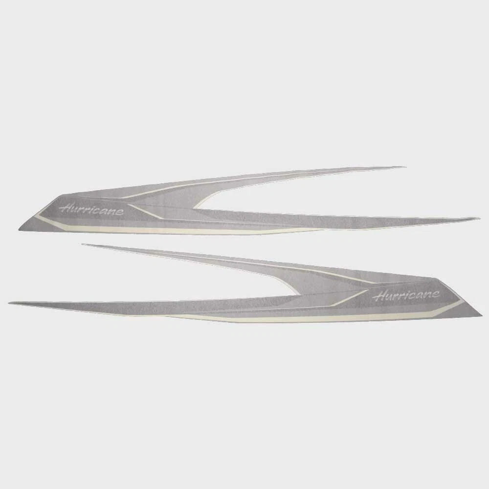 Hurricane Boat Graphic Decal 467036 - 2020 SportDeck Silver (set of 2)