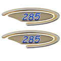 Four Winns Boat Raised Decals 055-2758 - 285 Model Gold Stickers (pair)