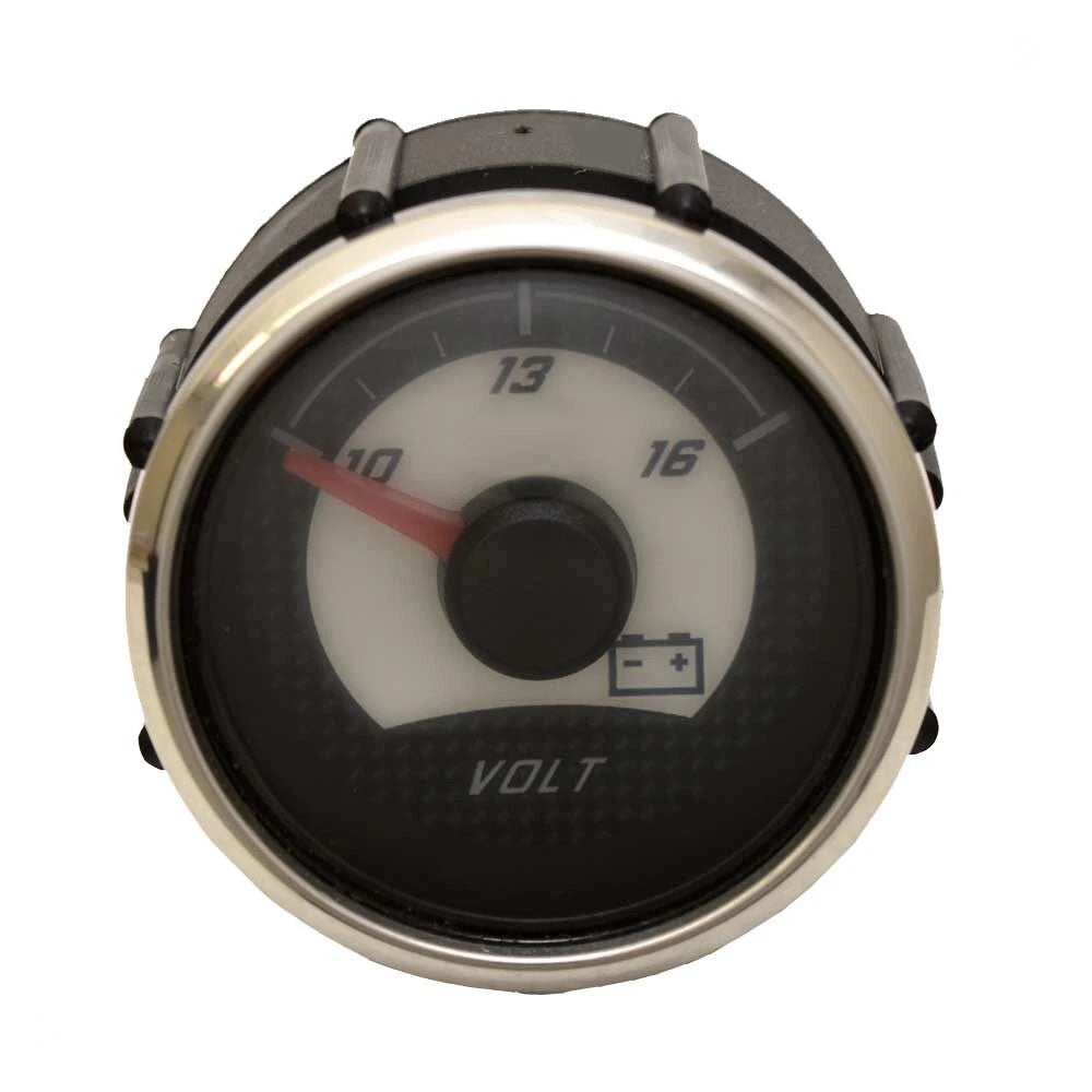 Faria Boat Volt Gauge VE0133A - 10 - 16V 2 Inch Silver Black White