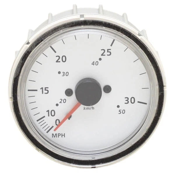 Mercury Boat Speedometer Gauge 879153A15 - Lund White 3 1/8 Inch