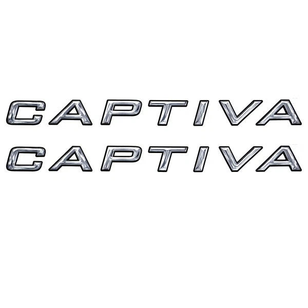 Rinker Boat Decals - Captiva 24 1/2 X 2 Inch White Gray Black (pair)