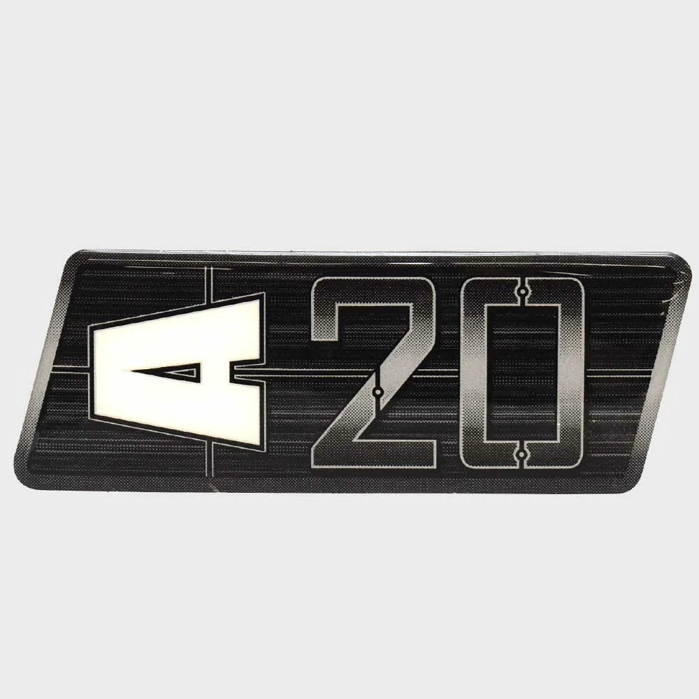Axis Boat Raised Emblem Decal 5974646 - A20 Black Silver Sticker