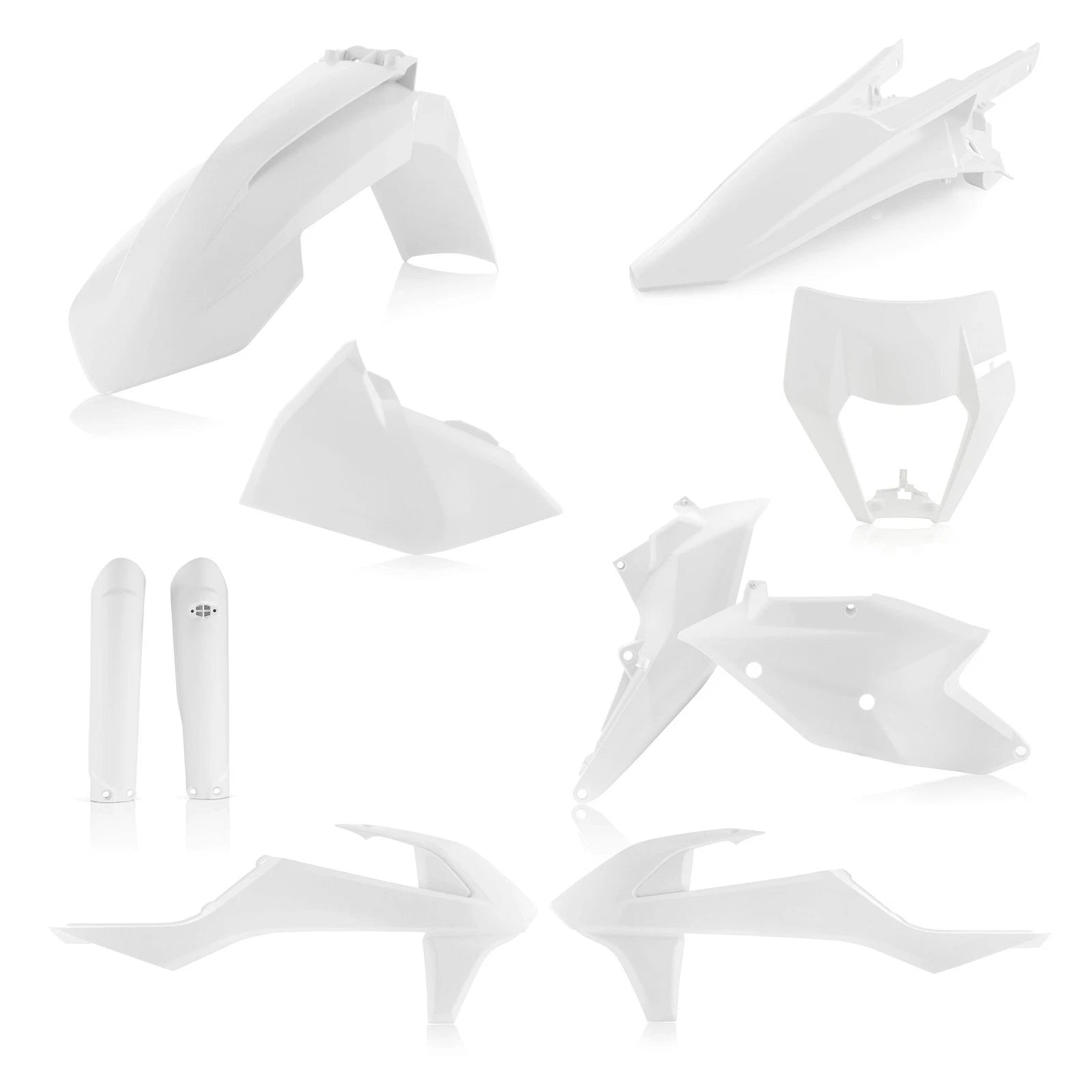 ACERBIS Full Plastic Kit White – Fits 2017-2019 KTM 250-500 EXC-F