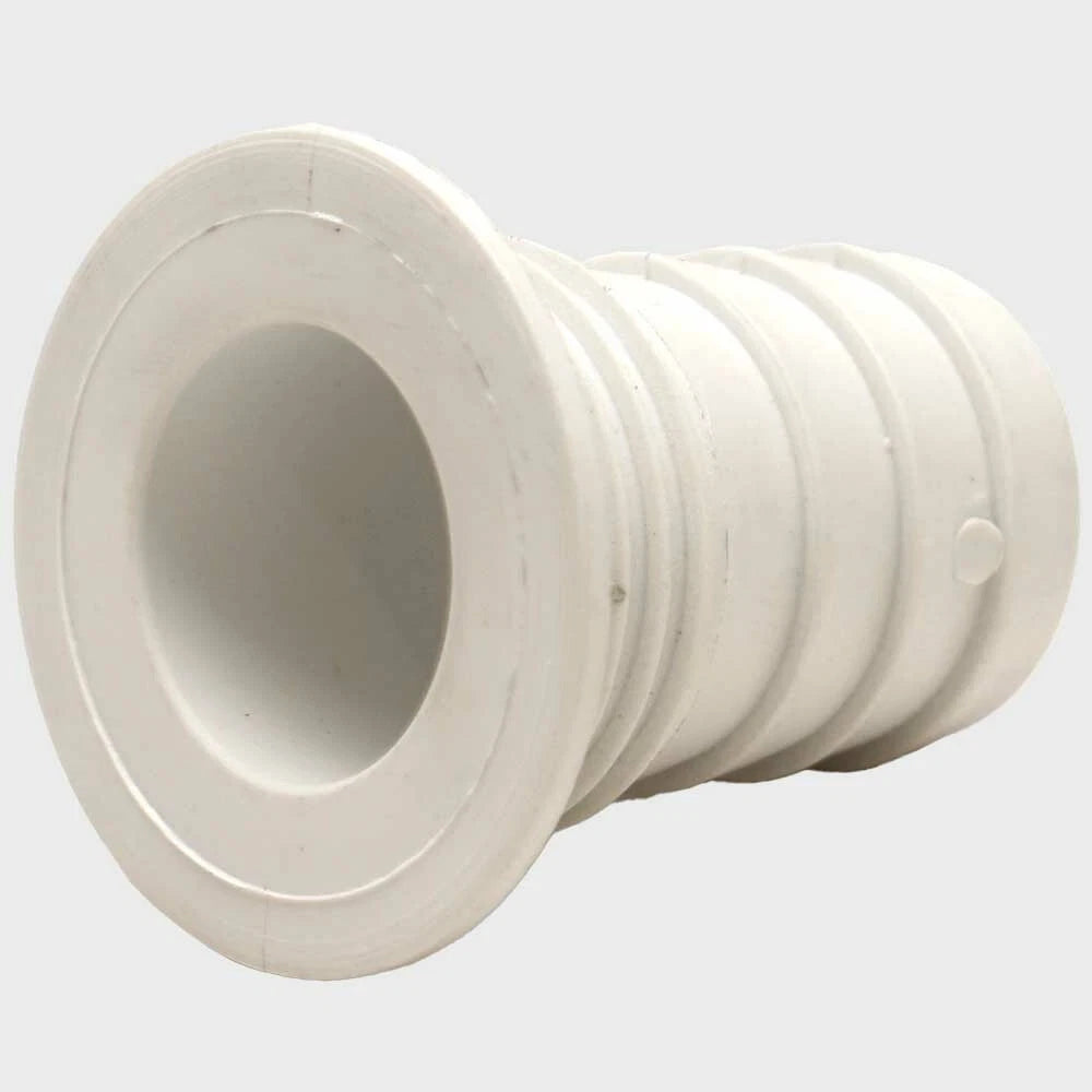 Crownline Boat Impact Drain Fitting 30213 - 1 Inch White Plastic 6218W