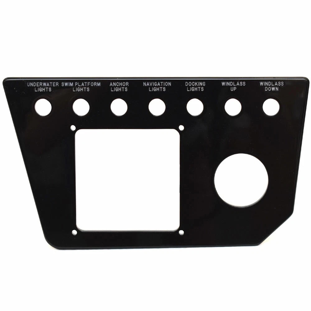 Cobalt Boat Blank Dash Panel 503094BL - Glossy Black with Lighted Labels