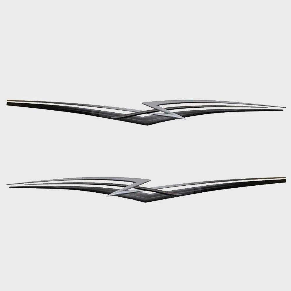 Larson Boat Graphic Decals 05729714 - 97 1/2 Inch Black (set of 2)
