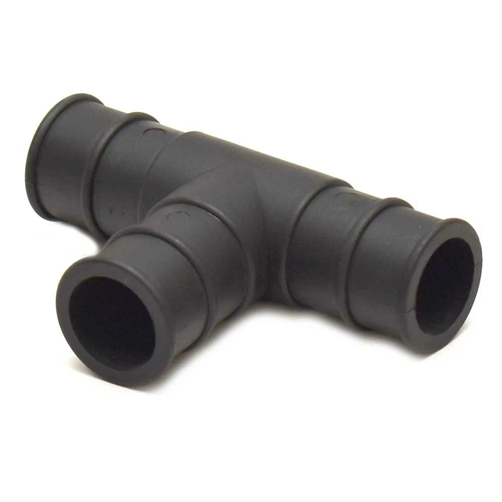 Carver Boat Tee Fitting 7411102 - 1 1/8" Inch Black Plastic