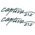 Rinker Boat Brand Decal - 212 Captiva Forest Green (pair)