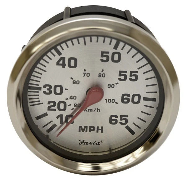Faria Boat Speedometer SEK639A - Spun Silver 3 1/4 Inch