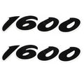 Tracker Boat Decal Stickers - 1600 Black - White (pair)