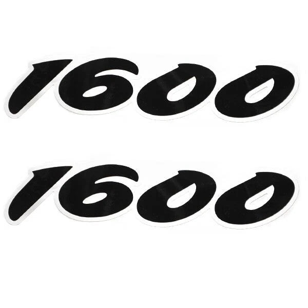 Tracker Boat Decal Stickers - 1600 Black - White (pair)