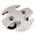 Boat Round Cleat - 3 3/8 Inch Zamak Chrome Plated