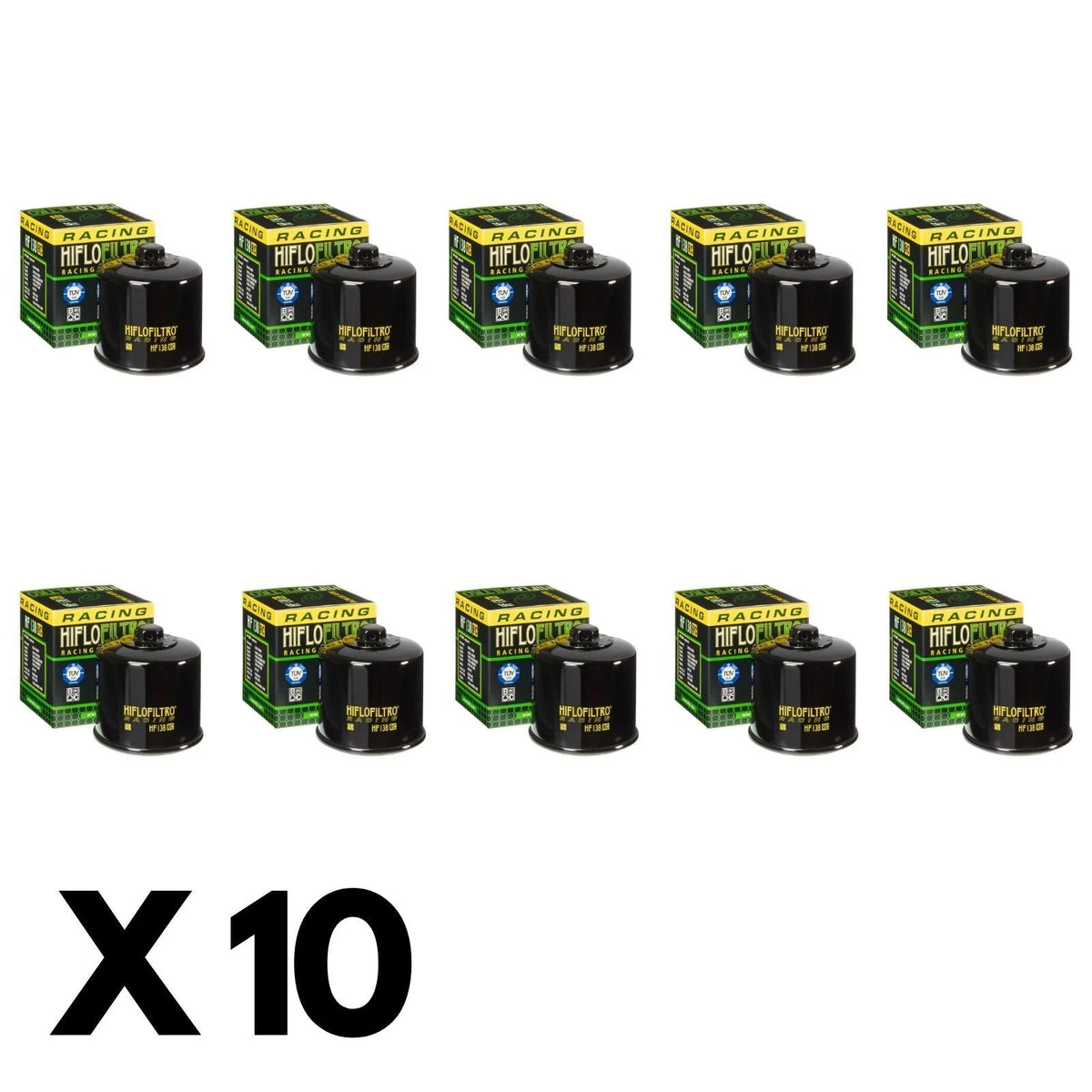 10 Pack Hiflo Oil Filter for Aprilia RSV4 R 2009-2015 (with Nut)