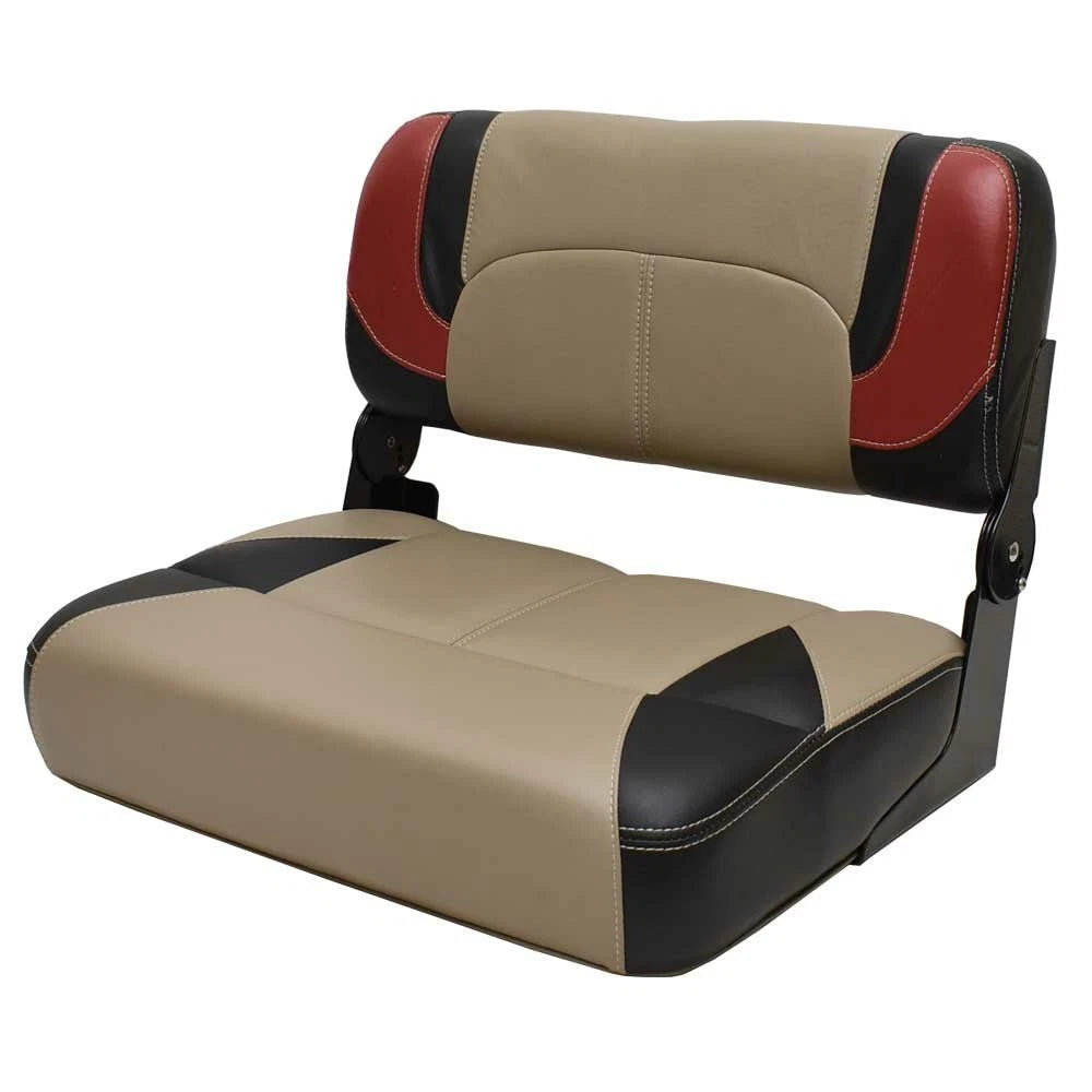 Wise Boat Folding Bench Seat 8WD1300-857 - Mushroom Black Red