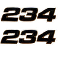 Mako 138304 Gold - Black 5 1/2 Inch 234 Boat Decal (pair)