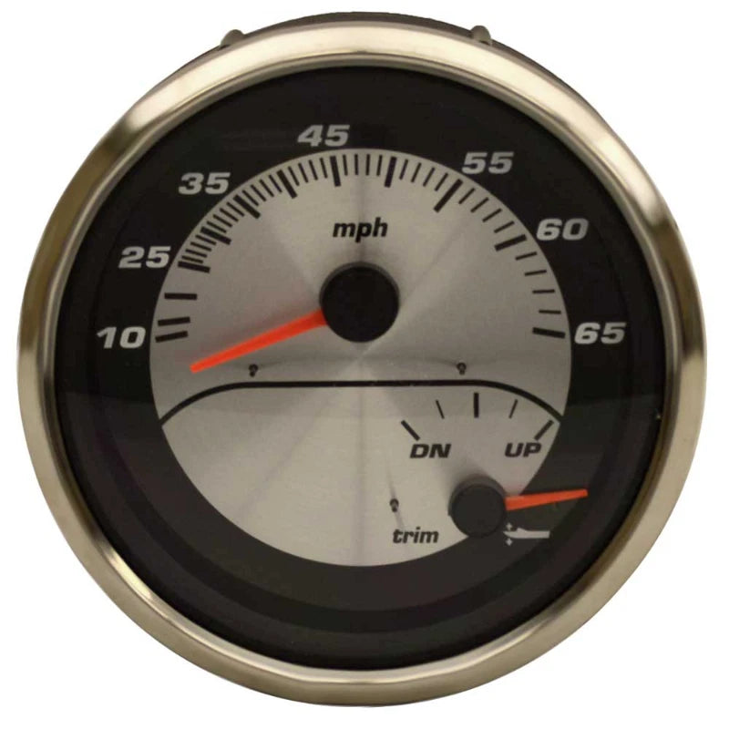 Faria Boat Multi-Function Gauge GSC058B - 4 1/8 Inch Silver Black