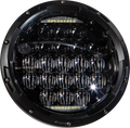 HardDrive 7" LED Headlight 90W Black for V-Twin Motorcycles, 3500/2400 Lumens