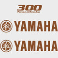 Yamaha Boat Cowling Decals - 300 Four Stroke Bronze Stickers (kit)